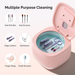 Melodysusie Ultrasonic Cleaner with Sterilization, 2-In-1 Machine for Manicure, Home & Salon