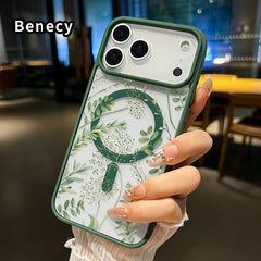 Magnetic Soft Case for Iphone 17 Pro Max 17 Air Non-Yellowing Drop Protection Transparent Acrylic Forest Full of Stars Pattern Shockproof Silicone Cover Supports Wireless Charging