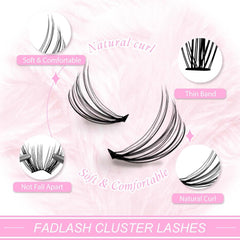 DIY Eyelash Extension Large Tray 10D 20D 30D 40D Cluster Lashes Mixed Tray Natural Long Mink Individual Lashes Reusable False Eyelashes Extension (20D-0.07-C, 8-16Mm)