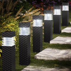6 Pack Outdoor Solar Pathway Lights Walkway Solar Garden Lights Solar Landscape Lights Outdoor Yard Lighting