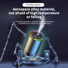 Smart Car Aromatherapy Diffuser 50ML Air Freshener with Starry Sky Effect 2025 Thanksgiving Gift 6.8X6.8X11.6Cm Solid Design Romantic Ambient Light Auto Start Stop Atomizing Fragrance Spray