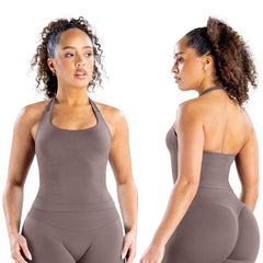 TRYTO Impact Halter Top Sports Yoga Tanks Women Workout Fitness Gym Outdoor Running Tank Tops
