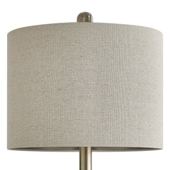 Ceramic Table Lamp Set of 2 24" White Contemporary Bedside Nightstand Lamps for Bedroom Living Room