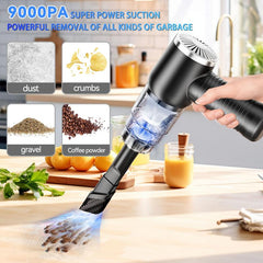 2-In-1 Handheld Cordless Home Vacuum Cleaner, Car Cordless Vacuum Cleaner, Powerful Suction Handheld Cordless Vacuum Cleaner for Home, Car and Desktop Cleaning