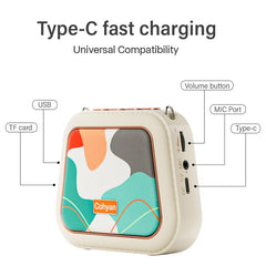 [COHYAN] K20 Voice Amplifier for Teacher,Portablebluetooth Wired Voice Amplifier with Microphoneheadset and Speaker, Mini Voice Amplifier Forclassroom,Speech,Training,Tour Guide,Mini Bagdesign