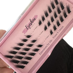 Eyeshine Foxie L Curl Lash Clusters for Cat Eye and Winged Liner Look, (Black 9-14Mm) Lashes