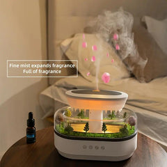 Homebetta Mini Landscape Aromatherapy Humidifier – Quiet Mist Diffuser with Night Light & Touch Control – Aesthetic Gift for Bedroom, Office, or Holiday Decor
