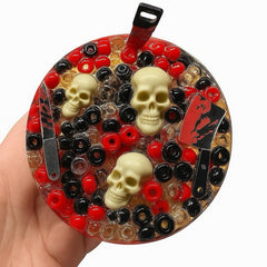 RIP Picky Pad - Remeltable Horror Themed Sensory Relief Pad for ADHD Anxiety Skin Picking & Nervous Energy Management with Skulls