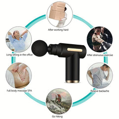 Electric Massage Machine, Including 4Counts Replacement Heads, Portablehandheld Comfort Muscle Massagegun, Valentine'S Day Gift,Massagersfor Back,Massage Gun Neckmassagers