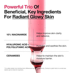 Niacinamide 10 + TXA 4 Serum, Hyaluronic Acid, Tranexamic Acid, Facial Serum for Glass Skin, Clarifying, Radiant Complexion with Natural Color, Korean Skin Care (30Ml /1.01 Fl.Oz)