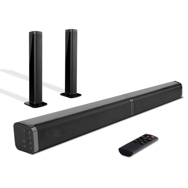 2 in 1 Separable Sound Bars for TV, Bluetooth 5.0 Surround Sound System for TV Wireless Connect, 37 Inch Soundbar for Home Theater, Arc/Optical/Usb Cables & Remote TV Speakers, Wall Mountable