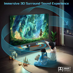 Sound Bar for TV, 100W Soundbar with Dolby Digital, HDMI, Bluetooth 5.3