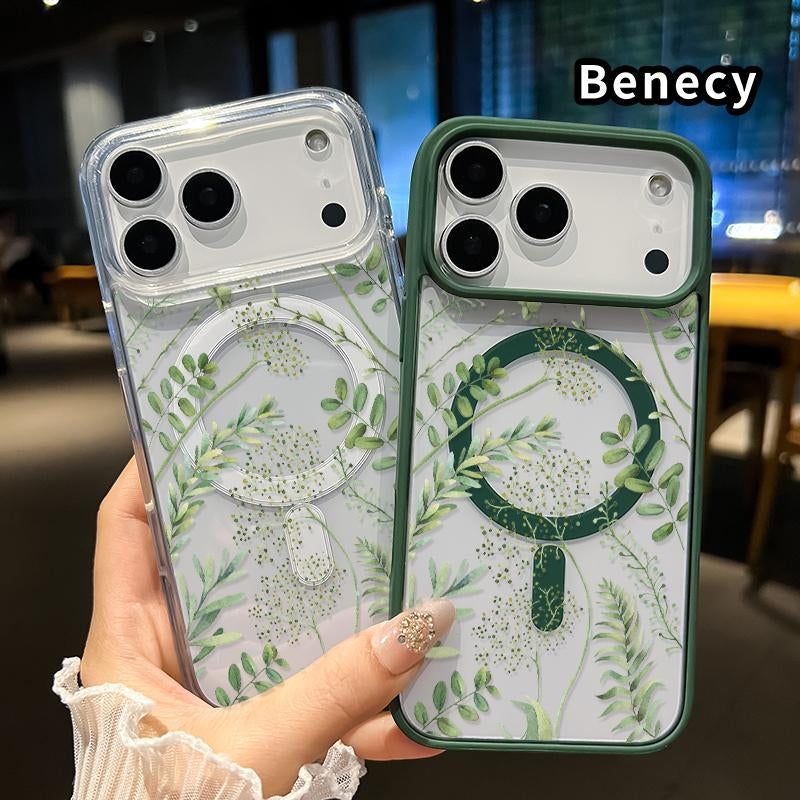 Magnetic Soft Case for Iphone 17 Pro Max 17 Air Non-Yellowing Drop Protection Transparent Acrylic Forest Full of Stars Pattern Shockproof Silicone Cover Supports Wireless Charging