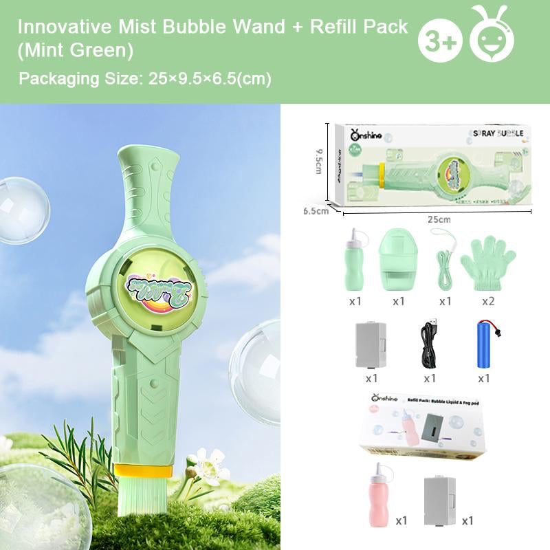 Mist Bubble Machine for Kids – Elastic Bubble Fog Wand, Smoke Bubble Sword, Interactive STEM Toy with Lights & Music, Parent-Child Fun, Outdoor Summer Play, Birthday Gift for Boys & Girls