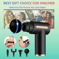 Electric Massage Machine, Including 4Counts Replacement Heads, Portablehandheld Comfort Muscle Massagegun, Valentine'S Day Gift,Massagersfor Back,Massage Gun Neckmassagers