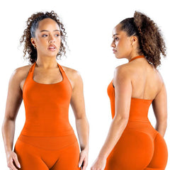 TRYTO Impact Halter Top Sports Yoga Tanks Women Workout Fitness Gym Outdoor Running Tank Tops