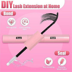 320PCS Lash Clusters DIY Lash Extensions Kit Individual Lashes Clusters 40D D Curl Eyelash Extension Kit with Applicator and Lash Bond & Seal, Lash Tweezers, Clusters Lash Glue Remover Mix 9-16Mm (40D-320 KIT)