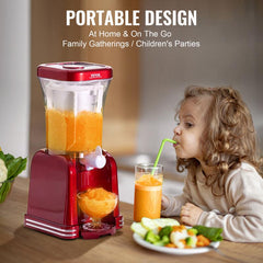 VEVOR Slushy Machine for Home, 32Oz Tank Home-Use Margarita Machine, Smoothie Frozen Drink Maker with Food-Grade Materials, Slushie Machine for Home DIY, Kids Parties, Red