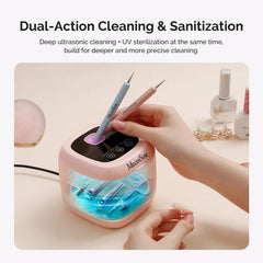 Melodysusie Ultrasonic Cleaner with Sterilization, 2-In-1 Machine for Manicure, Home & Salon