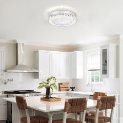 LED Kitchen Light Fixture for Ceiling Light Fixture,11 Inch Crystal Ceiling Light for Bathroom Hallway Living Room Dimmable 4000K Super Bright