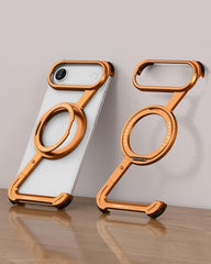 Oatsbasf Phone Case for Iphone 17 Pro/Pro Max/17 Air with 360 ° Rotatable Stand Metal Frameless Magsafe Protective Shockproof