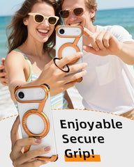 Oatsbasf Phone Case for Iphone 17 Pro/Pro Max/17 Air with 360 ° Rotatable Stand Metal Frameless Magsafe Protective Shockproof