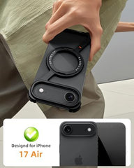Oatsbasf Phone Case for Iphone 17 Pro/Pro Max/17 Air with 360 ° Rotatable Stand Metal Frameless Magsafe Protective Shockproof