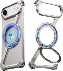 Oatsbasf Phone Case for Iphone 17 Pro/Pro Max/17 Air with 360 ° Rotatable Stand Metal Frameless Magsafe Protective Shockproof