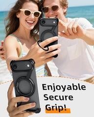 Oatsbasf Phone Case for Iphone 17 Pro/Pro Max/17 Air with 360 ° Rotatable Stand Metal Frameless Magsafe Protective Shockproof
