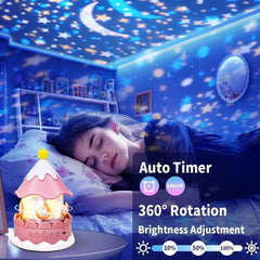 21 Sets of Films Projector Night Light for Kids, Star Projector for Bedroom, Ceiling, Kids Night Light with 360° Rotation Dimmable for Girls Boys, Birthday, Christmas, Nursery, Room Decor