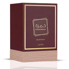 Khamrah Dukhan Eau De Parfum Spray 100ML (3.4 OZ) by Lattafa -New--Best Gift