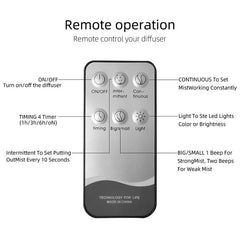 550Ml Aromatherapy Diffuser with 6 Essential Oils Wood Grain Ultrasonic Humidifier, Remote Control & 7 Color LED Light Ideal for Christmas, Birthday & Housewarming Air Purifier