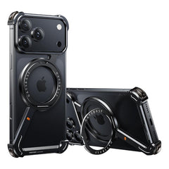Oatsbasf Phone Case for Iphone 17 Pro/Pro Max/17 Air with 360 ° Rotatable Stand Metal Frameless Magsafe Protective Shockproof