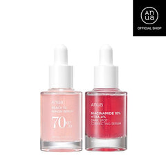 [Anua Official Shop] Pink Serum Duo (Peach Niacin Serum + TXA Dark Spot Correcting Serum)｜Discoloration Serum Set for Brightening