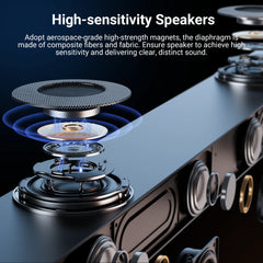 S50L 100W 2.2Ch Sound Bars for TV, Soundbar with Subwoofer, Wired & Wireless Bluetooth 5.0 3D Surround Speakers, Optical/Hdmi/Aux/Coax/Usb Connection, Wall Mountable