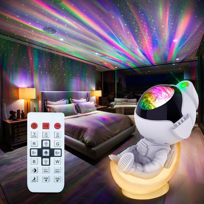 Rossetta Astronaut Galaxy Projector,Space Projector with Cozy Lighting for Bedroom,Star Projector Lamp with Timer and Remote,Kids Adults Room Decor
