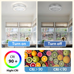 LED Kitchen Light Fixture for Ceiling Light Fixture,11 Inch Crystal Ceiling Light for Bathroom Hallway Living Room Dimmable 4000K Super Bright