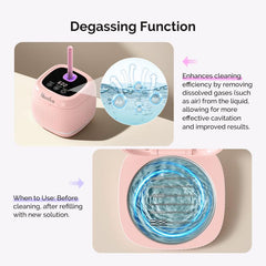 Melodysusie Ultrasonic Cleaner with Sterilization, 2-In-1 Machine for Manicure, Home & Salon