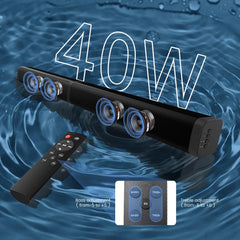 2 in 1 Separable Sound Bars for TV, Bluetooth 5.0 Surround Sound System for TV Wireless Connect, 37 Inch Soundbar for Home Theater, Arc/Optical/Usb Cables & Remote TV Speakers, Wall Mountable