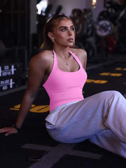 TRYTO Impact Halter Top Sports Yoga Tanks Women Workout Fitness Gym Outdoor Running Tank Tops