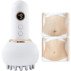 Handheld Body Massager for Legs, Arms & Belly – Portable Relaxation Tool with Heat & Vibration, Home Spa Self-Care Device for Soothing Tired Muscles, Smooth Skin, White Gift Option
