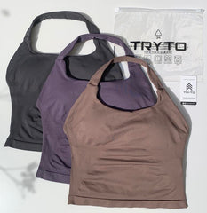 TRYTO Impact Halter Top Sports Yoga Tanks Women Workout Fitness Gym Outdoor Running Tank Tops