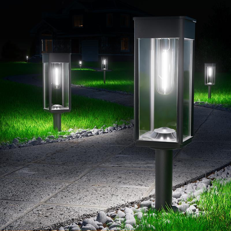 Elegant Solar Pathway Lights Modern Luxury | Auto On/Off & Waterproof | for Garden, Yard & Driveway,Solar Outdoor Lights,Solar Floor Lamps Outdoor Lights,Decorative,Rechargeable,Solar Lights,Lights,Light
