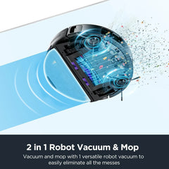 EUREKA E10s Robot Vacuum and Mop Combo, Bagless Self-Emptying Station, 4000pa Suction&Auto Lifting Mop, 45-Day Capacity, , Smart LiDAR Navigation For Carpet, Hard Floors, Pet Hair, App Controlled