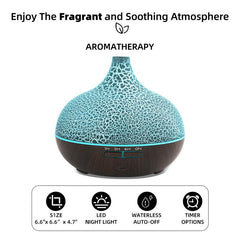 Air Humidifier and Essential Oil Diffuser Combo, Ultrasonic Cool Mist Humidifier for Large Room Bedroom, Remote Control, Ultra Quiet, Auto Shut-Off