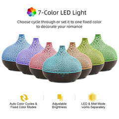 Air Humidifier and Essential Oil Diffuser Combo, Ultrasonic Cool Mist Humidifier for Large Room Bedroom, Remote Control, Ultra Quiet, Auto Shut-Off