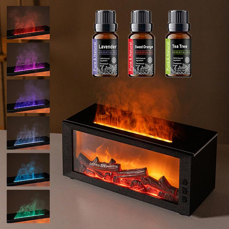Bedroom Desktop Simulation Electric Fireplaces Home Home Decoration Ornaments with Atmosphere Light Creative Office Decorations Auto-Off Protection Bourbon Humidifier Home Fragrance