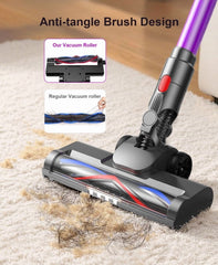 Cordless Vacuum Cleaner - 45000Pa 550W 55Mins 2600Mah Lightweight Stick Vacuum Cleaners for Home Pet Hair Carpet Floor Purple