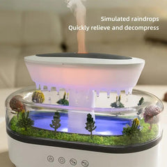 Homebetta Mini Landscape Aromatherapy Humidifier – Quiet Mist Diffuser with Night Light & Touch Control – Aesthetic Gift for Bedroom, Office, or Holiday Decor