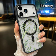 Magnetic Soft Case for Iphone 17 Pro Max 17 Air Non-Yellowing Drop Protection Transparent Acrylic Forest Full of Stars Pattern Shockproof Silicone Cover Supports Wireless Charging